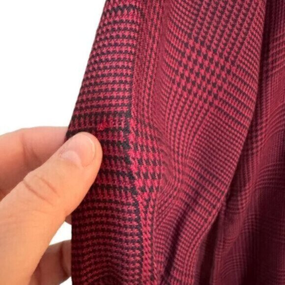 NWT Paige | Rumba Red & Black Plaid Isabelle Mini Dress Size XS - Picture 7 of 15